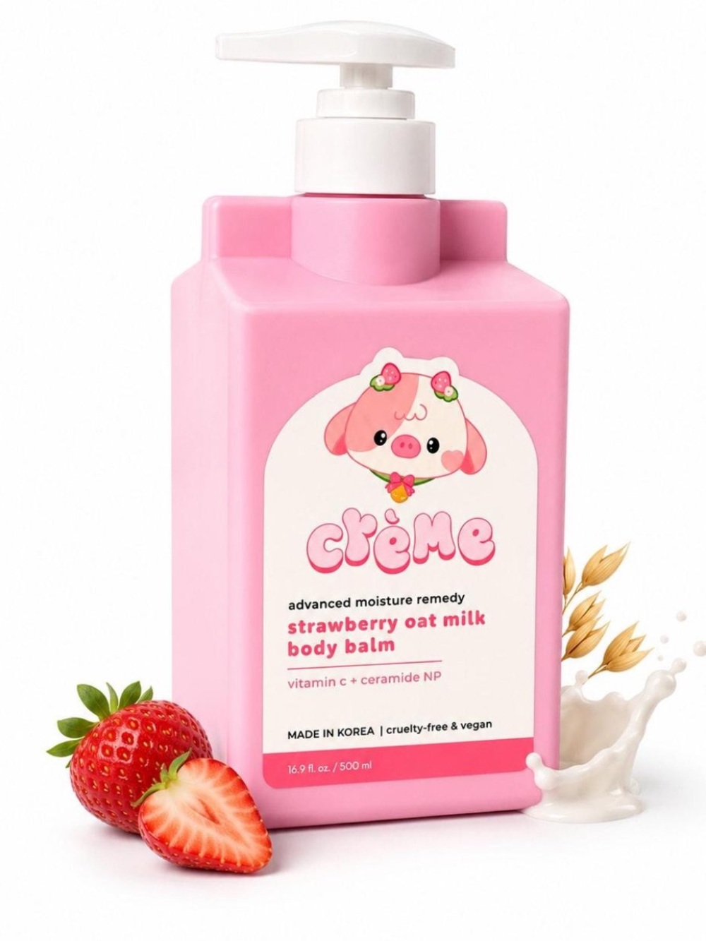 Crème Strawberry Oat Milk Body Balm – Pink